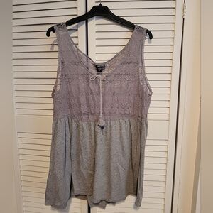 Torrid sheer mesh inset stud tank size 2
